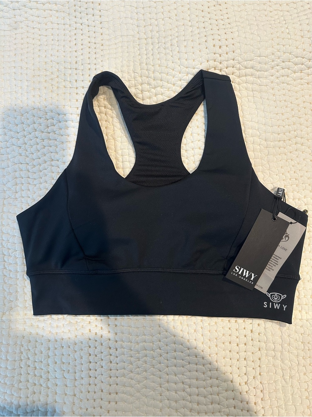 Siwy Black Racerback Comfort Sports Bra